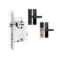 thumbnail image 2 of Door Lock, Security Biometric Fingerprint Smart Door Handle Tuya Electronic Intelligente Card Key Wood Door Lock for Home ,Easy to Install, 2 of 7
