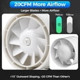 thumbnail image 3 of 8 Inch Duct Fan, Inline Ventilation Exhaust Fan, 740 CFM Duct Intake High Efficiency Air Fan for Vent Bathroom, Kitchen, Grow Tent, Hydroponics, 3D Printer, 3 of 7