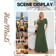 thumbnail image 5 of HAOMEILI Women Short Sleeve Loose Plain Maxi Dresses Casual Long Dresses with Pockets, 5 of 6