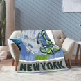 thumbnail image 6 of New York Flannel Throw Blanket ，Football Style Pride Paint Travel Blanket Gifts for Men Women Boy Decor Sofa Bed 40"x50", 6 of 6