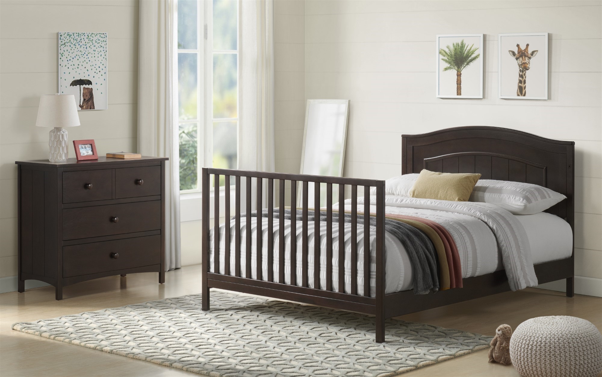 Oxford Baby North Bay 4-in-1 Convertible Crib, Espresso Brown, GREENGUARD Gold Certified - image 3 of 13