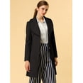 thumbnail image 3 of Abrigo de Invierno Allegra K Midi con Cinturón y un solo Pecho para Mujer Negro XS, 3 of 6