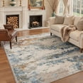 thumbnail image 4 of DEORAB 5x7 Area Rug Low Pile Lightweight Washable Rug Non Slip Backing Indoor Easy Care rug for Living Room, Bedroom, Beige, 4 of 6