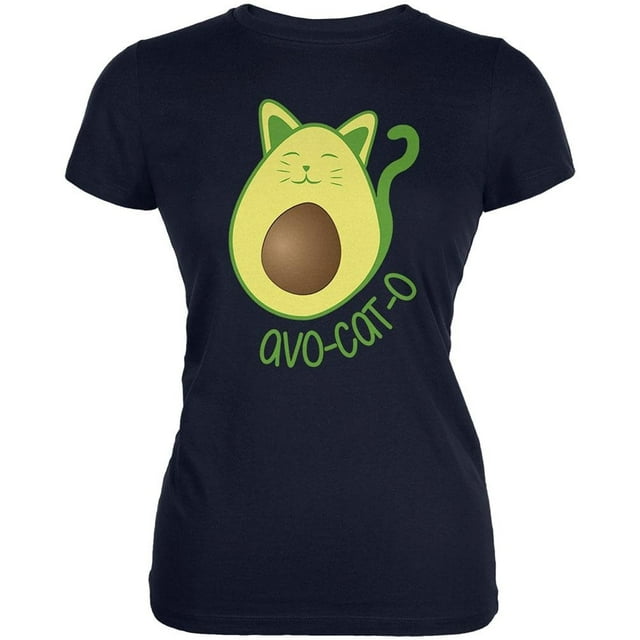 Old Glory Avocado Cat T-Shirt Doux pour Adolescentes Avocat