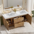 thumbnail image 3 of Taoruifang 59.3″ Floating Double Bathroom Vanity with SMC Top & Soft-Close, 3 of 19