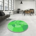 thumbnail image 4 of Ahgly Company Machine Washable Indoor Rectangle Transitional Neon Green Area Rugs, 5' x 7', 4 of 7