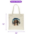 thumbnail image 5 of Hello Winter English Springer Spaniel Welcome Snowy Night Watercolor Vintage Canvas Tote Bag Springers Dog Lover Gifts Reusable Shopping Grocery Bag - 01011, 5 of 5