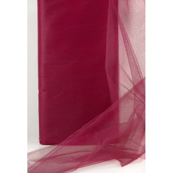 54" x 30' (10 yards) Burgundy Net Wrapping Tulle Bolt