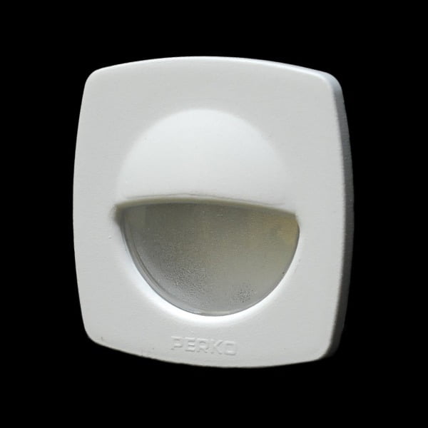 Perko White 2 1/4 Inch Plastic Fixed Boat Courtesy Light