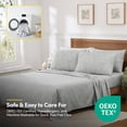 thumbnail image 5 of 6 Piece Printed Sheet Set, Deluxe Ultra Soft 1500 Series, Double Brushed Microfiber -Paisley Gray, California King, 5 of 5
