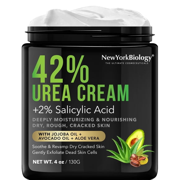 Crema para pies New York Biology con 42% de urea y 2% de ácido salicílico, 120 ml