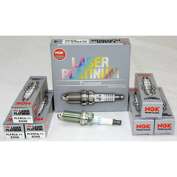 NGK 6240 Laser Platinum Spark Plugs PLFR5A-11 - 6 PCSNEW by NGK