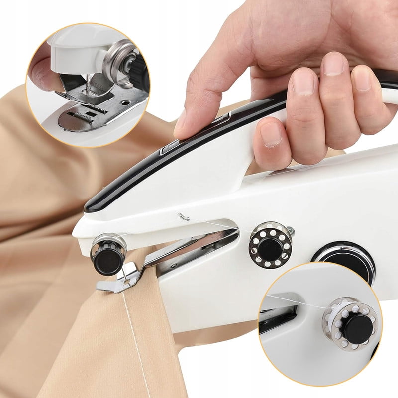 S8 Portable Mini Handheld Sewing Machine Set with Storage Box+Sewing Kit for Beginners Adults