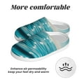 thumbnail image 6 of Kdxio Turquoise Ocean Reflection Women's Men's Slippers Plush Slip-On House Slipper for Winter Indoor Soft Cushion Non-slip Fluffy Slides Slippers-13, 6 of 7