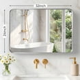 thumbnail image 2 of Gianna Anti-Fog Bathroom Wall Mirror – 24" x 32" Shatterproof Vanity Mirror with Rectangular Metal Frame, Sliver, 2 of 5