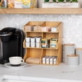 thumbnail image 2 of Mind Reader Coffee Pod Condiment Station Countertop Organizer,  13"L x 6.25"W x 15.25"H, Brown, 2 of 7