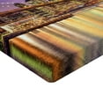 thumbnail image 2 of Ambesonne Citylife Fitted Sheet 2 Pcs Set, Colorful Night Scenery NYC, Twin XL, Purple and Yellow, 2 of 3