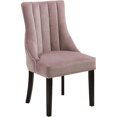 thumbnail image 2 of Pemberly Row Contemporary 19"H Velvet Dining Chair in Pink (Set of 2), 2 of 6