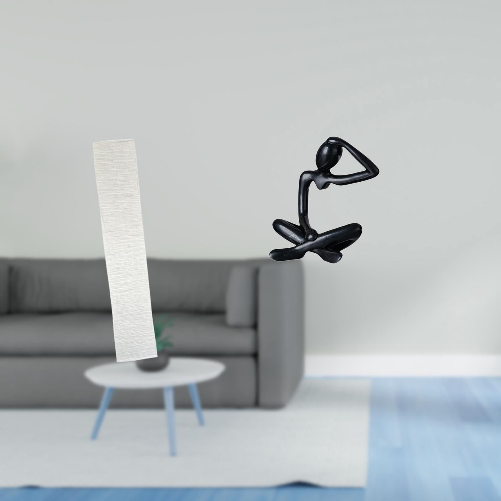 Floor Lamp Shade Desktop Figurine Thinker Abstract Sculpture Paper PP Material for Living Room Office Bedroom Decor