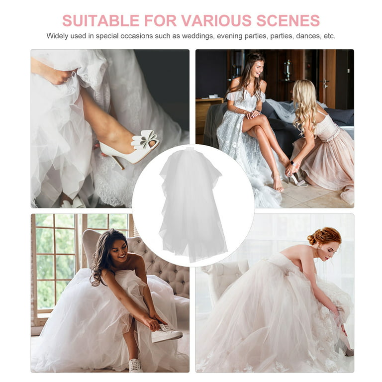 short wedding veil bubble veil veil for bridal boudior shoot tulle