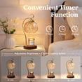 thumbnail image 5 of Dimmable Candle Warmer Lamp with Timer & 2 Bulbs, Vintage-Style Flameless Wax Melt Warmer for Home Decor, Perfect Gift for Women, Housewarming & New Home, 5 of 8