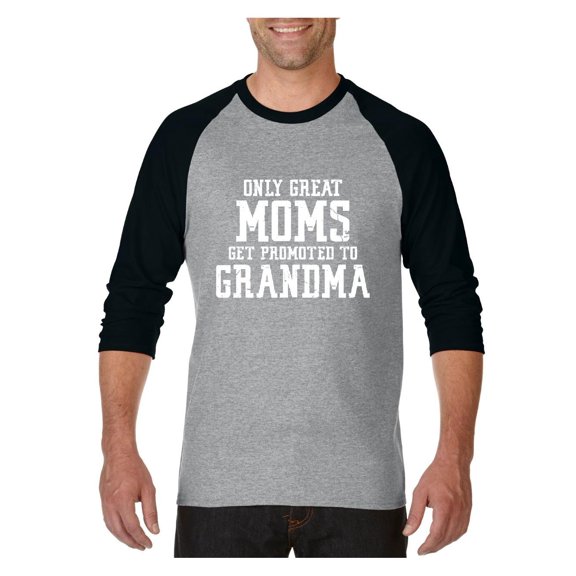 MmF - Mens Raglan Sleeve Baseball T-Shirts, up to Size 3XL - Promoted to Grandma