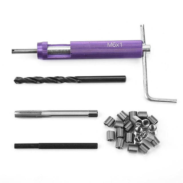 Thread Repair Tool,M6*1.0 Car Engine Block Thread Car Repair Thread Inserts Repair Convenient Use