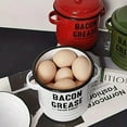 thumbnail image 6 of Lard Oil Storage Jar with Double Handle Enamel Cooking Pot,Farmhouse Bacon Grease Keeper,Enamel Bacon Grease Container,Farmhouse Cooking Pot Keeper Collector,Dishwasher Safe,1 PC,White, 6 of 9
