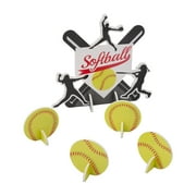 Softball Party Centerpieces - 5 Pieces