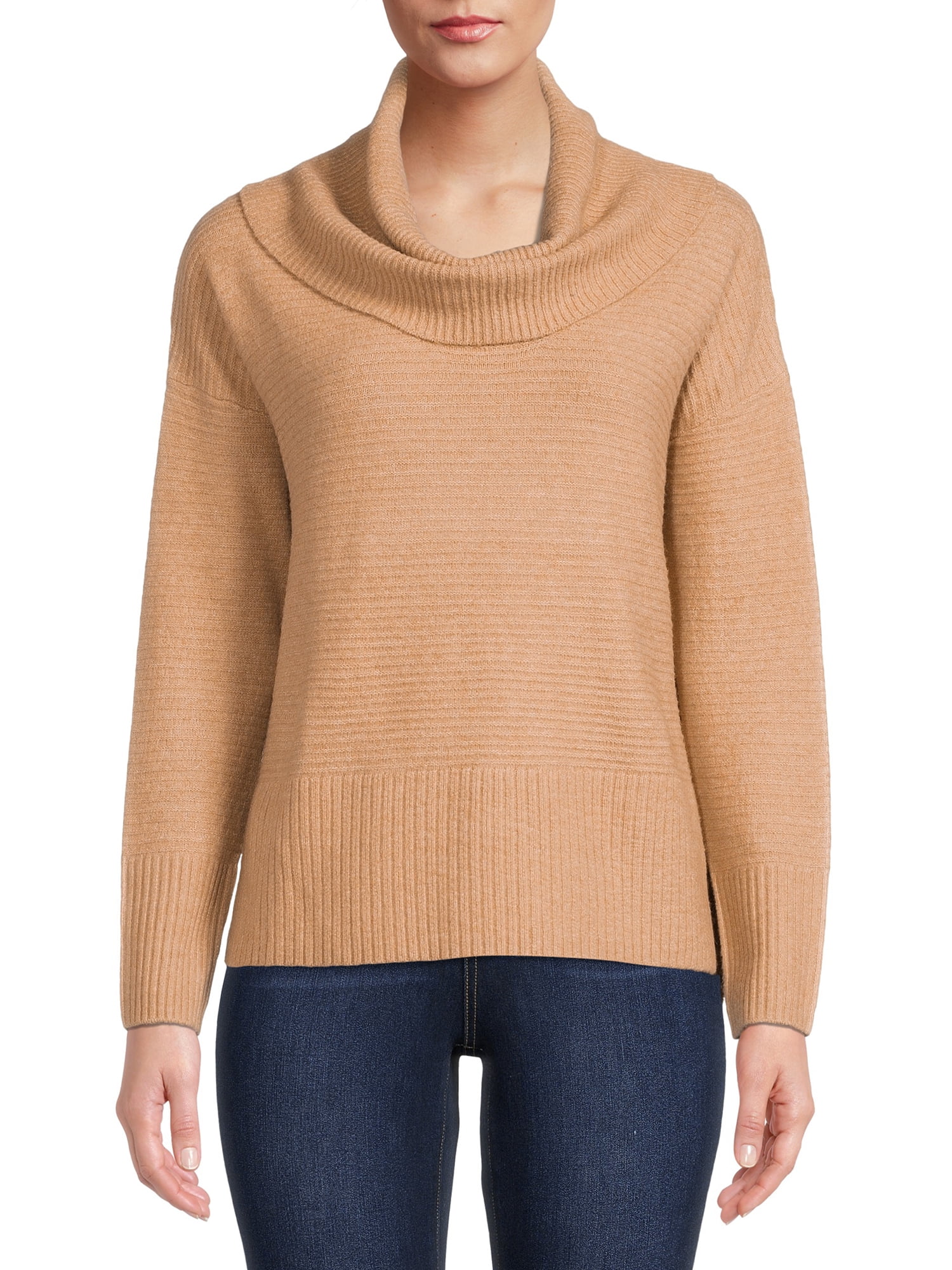 Time and Tru Women’s Long Sleeve Cowl Neck Sweater