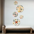 thumbnail image 2 of Designart "Citrus Vintage Floral Mix" Floral Round Wall Art Set Of 5 - Green Bohemian Living Room Wall Metal Art Set, 2 of 6