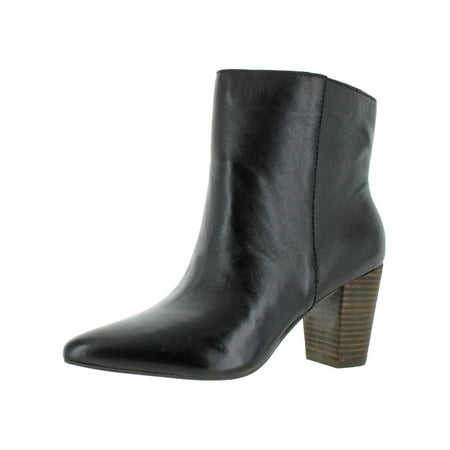 Lucky Brand Womens Yubal Leather Stacked Heel Booties