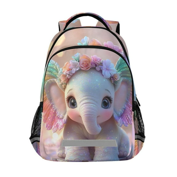 ALAZA Cute Elephant Backpack Elementary School Bag Bookbag Travel Rucksack
