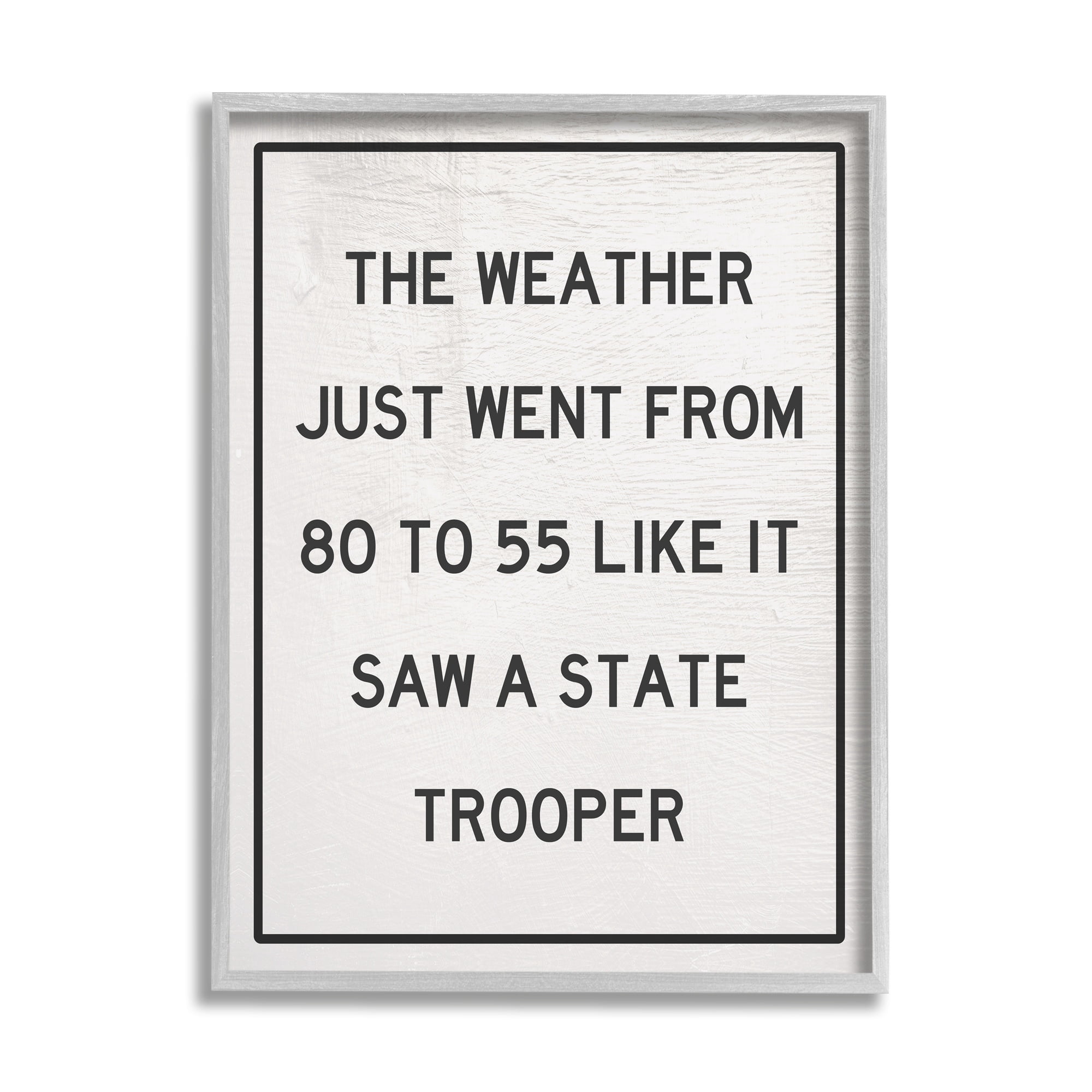 Stupell Industries Comical Weather Went 80 to 55 Police Analogy,11 x 14, Design by Daphne Polselli