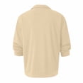 thumbnail image 4 of IAJDKMEK Men's Long Sleeve V-Neck Polo Shirts - Button Pocket Casual Top, Utility Style Mens Polo Shirts with Soft Knit, Modern Shirts for Men with Refined Relaxed Look,Khaki 3XL, 4 of 5