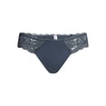 thumbnail image 2 of Joyspun Women's Microfiber and Lace Thong Panties, 3-Pack, Sizes XS-3XL, 2 of 7