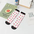 thumbnail image 5 of Uemuo Strawberry Printed Crew Socks, Moisture-Wicking Socks, Athletic Socks for Men Breathable Cushion Socks Casual Sport Socks for Running Traveling, 5 of 6