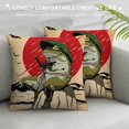 thumbnail image 3 of Erapdaur Frog Pillow Covers Outdoor Decorative for Couch Bed Sofa Square 1PC Short Plush Velvet Breathable Fabric Home Furnishing 22x22in, 3 of 5