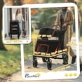 thumbnail image 2 of CoSoTower Foldable Pet Stroller with Universal Front Wheels, Shock Absorber, Dog Cat Carriage for Large & Medium Dogs, Black, 2 of 7