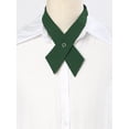thumbnail image 3 of INSPIRE CHIC Nœud Papillon Unisexe d'Uniforme Scolaire Uni à Boutons Réglables à Croisillons Vert Armée Taille Unique, 3 of 6