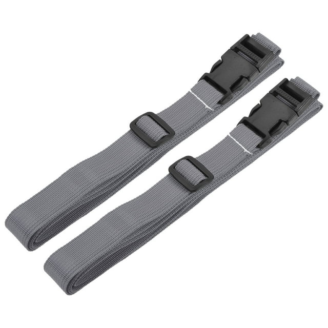 Unique Bargains 2m Adjustable with Quick Release Buckle Luggage Straps, Gray 2 Pack