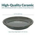 thumbnail image 6 of Sunnydaze 11.75" Round Gray Ceramic Outdoor Flower Pot Saucer 2-Count, 6 of 11