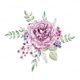 thumbnail image 3 of QCF91 serie Rosa pegatina de ramo de Navidad calcomanía de celebración calcomanía de decoración de habitación, 3 of 3