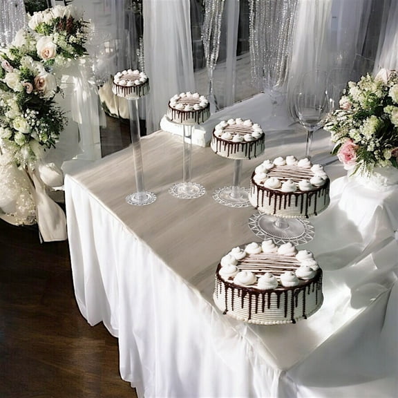 5 Tier Wedding Cake Stand Set, Durable Versatile Cake Cupcake Display Dessert Combo Holder
