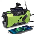 thumbnail image 2 of Radio Meteorológica de Emergencia, Radio Portátil de Manivela para Exteriores con Energía Solar, AM/FM, Alarma SOS, Lámpara de Lectura LED, Linterna B, 2 of 5