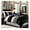 Black/Gray/White, variant on Loft 8-Piece Luxury Striped Comforter Set (Full, Navy/Gray/Blue)