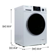 Equator All-in-One 4600 Washer Dryer Combo, Ventless/Vented, Pet Cycle, 1.62 cu.ft / 15 lbs, 110V, White