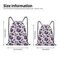 thumbnail image 2 of Gaeub record rock music Skull Drawstring Backpack Bag Sport Gym Sackpack Heavy Duty String Backpack for Men Women-Small, 2 of 6