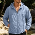 thumbnail image 6 of zejinsd Sun Protection Shirts for Men Thin Breathable Sports Sunscreen Coat Solid Color Long Sleeve Jacket Loose Quick Dry Hooded Tops, 6 of 9