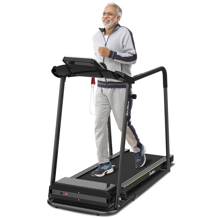 REDLIRO Walking Pad Treadmill Long Handrails for Mobility/Balance